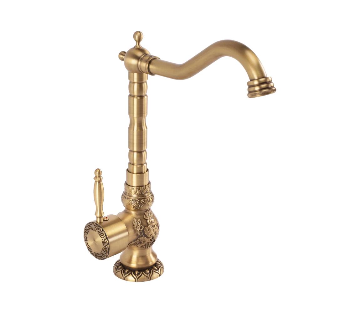 REA-B2500 - Umývadlová batéria VENICE RETRO 32 cm v brúsenom zlate REA-B2500