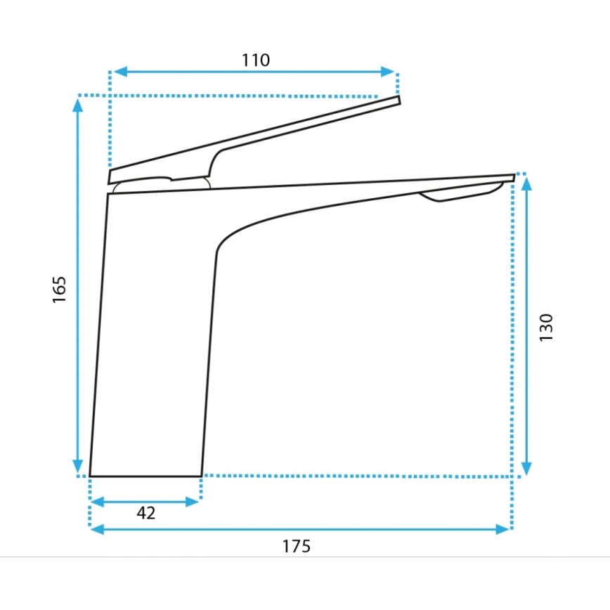 REA-B2703 - Umývadlová batéria AVALON 16,5 cm brúsené zlato