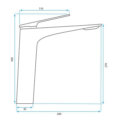 REA-B2705 - Umývadlová batéria AVALON 30 cm brúsené zlato