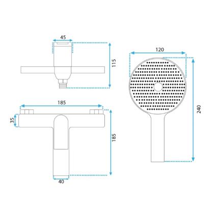 REA-B2707 - Vaňová súprava AVALON v brúsenom zlate