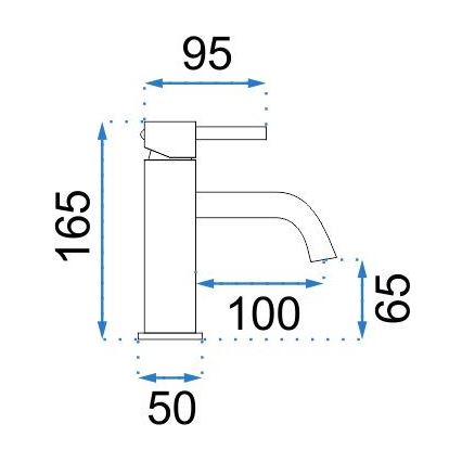 REA-B4102 - Umývadlová batéria LUNGO 16,5 cm čierna