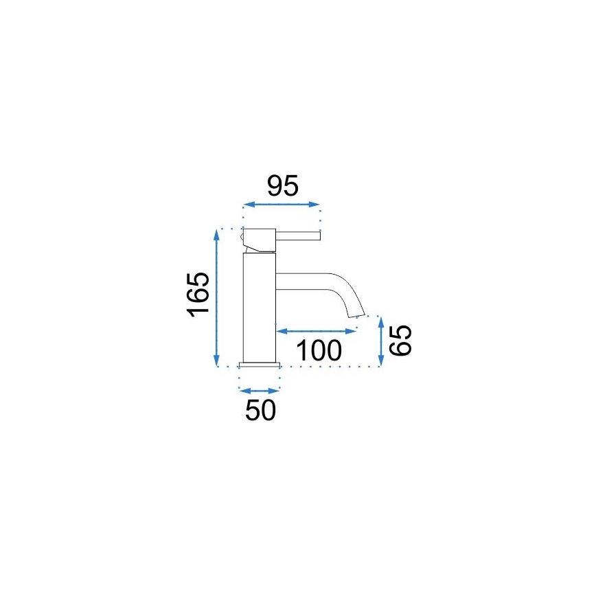 REA-B4102 - Umývadlová batéria LUNGO 16,5 cm čierna