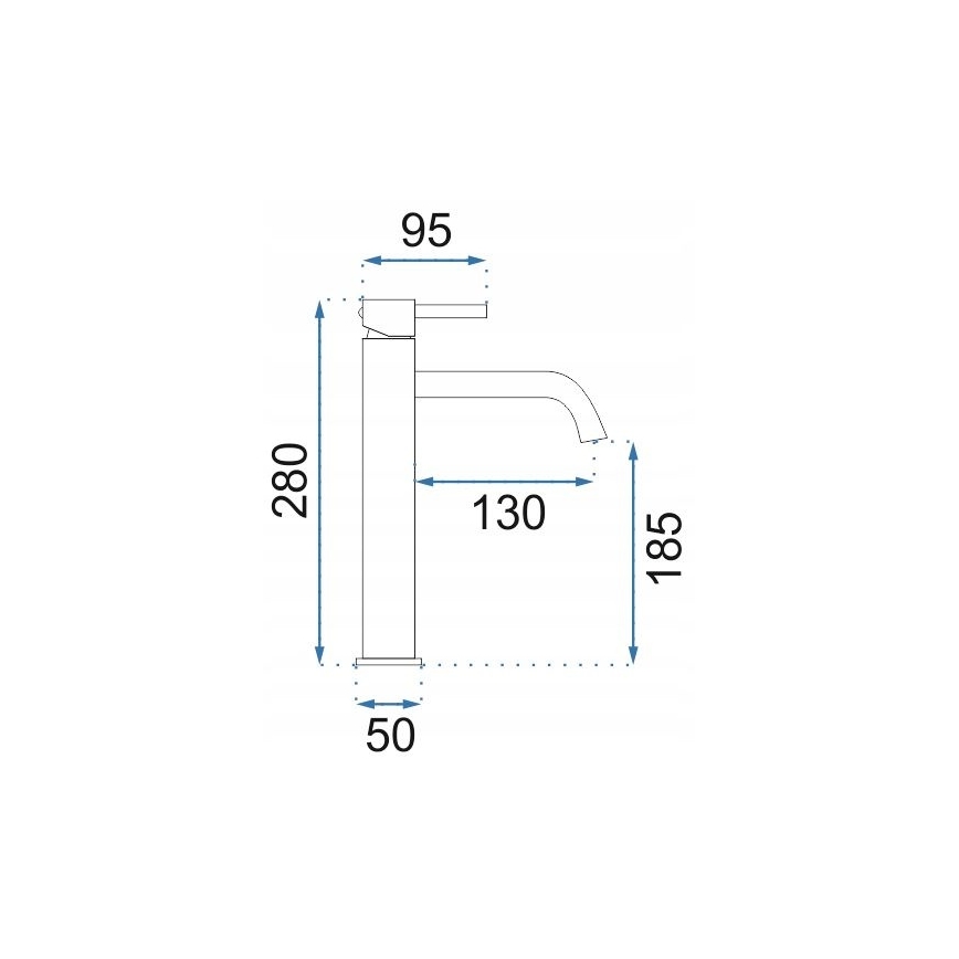 REA-B4526 - Umývadlová batéria LUNGO 28 cm, brúsené zlato