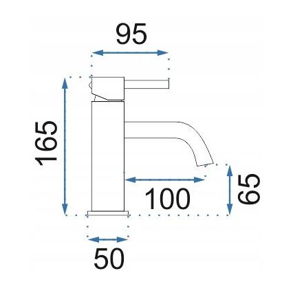 REA-B4527 - Umývadlová batéria LUNGO 16,5 cm, kartáčované zlato