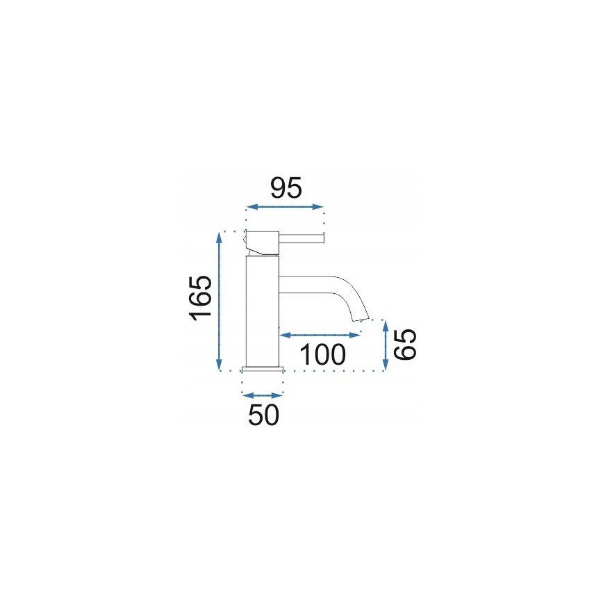 REA-B4527 - Umývadlová batéria LUNGO 16,5 cm, kartáčované zlato