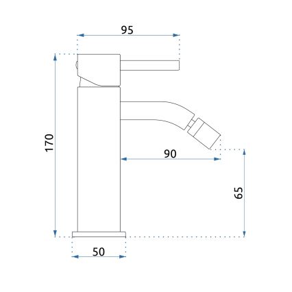 REA-B4700 - Bidetová batéria LUNGO 17 cm ružové zlato