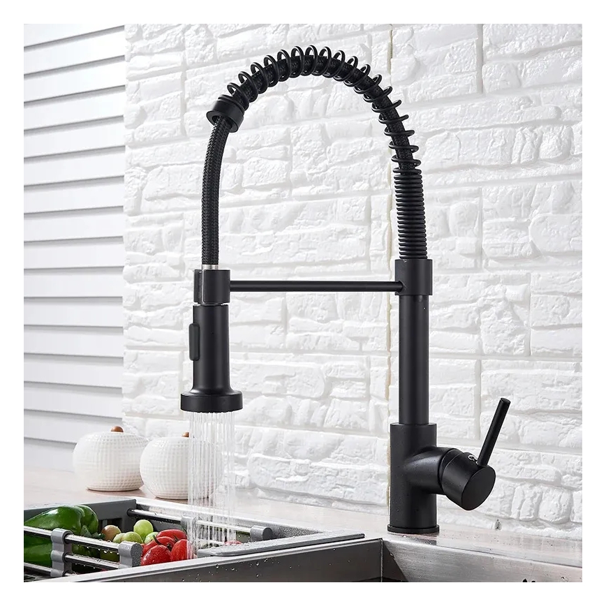 REA-B4820 - Drezová batéria s výsuvnou sprchou COLIN 42,5 cm čierna