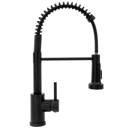 REA-B4820 - Drezová batéria s výsuvnou sprchou COLIN 42,5 cm čierna