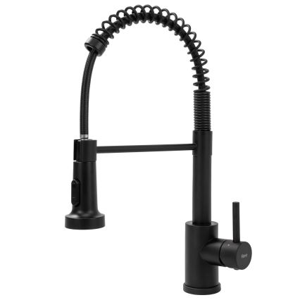 REA-B4820 - Drezová batéria s výsuvnou sprchou COLIN 42,5 cm čierna