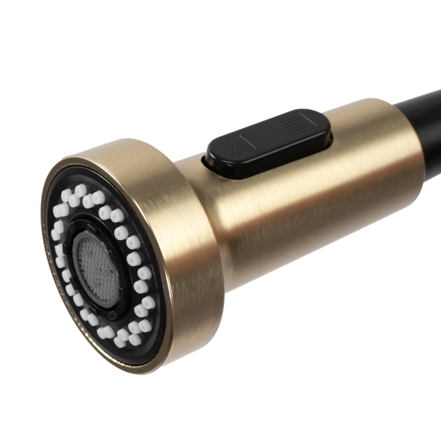 REA-B4821 - Drezová batéria s vysúvateľnou sprchou COLIN 42,5 cm, brúsené zlato