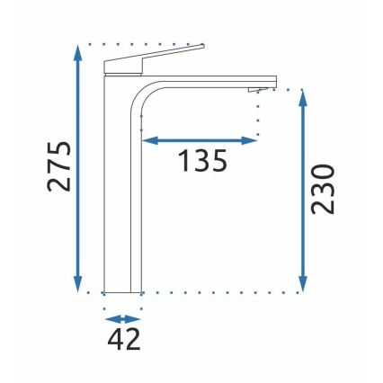 REA-B4896 - Umývadlová batéria MARCO 27,5 cm čierna