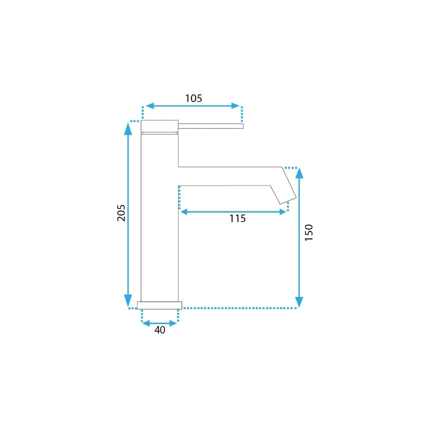 REA-B5316 - Umývadlová batéria FOSS 20,5 cm, brúsené zlato