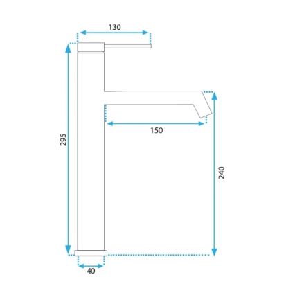 REA-B5320 - Umývadlová batéria FOSS 29,5 cm matná čierna