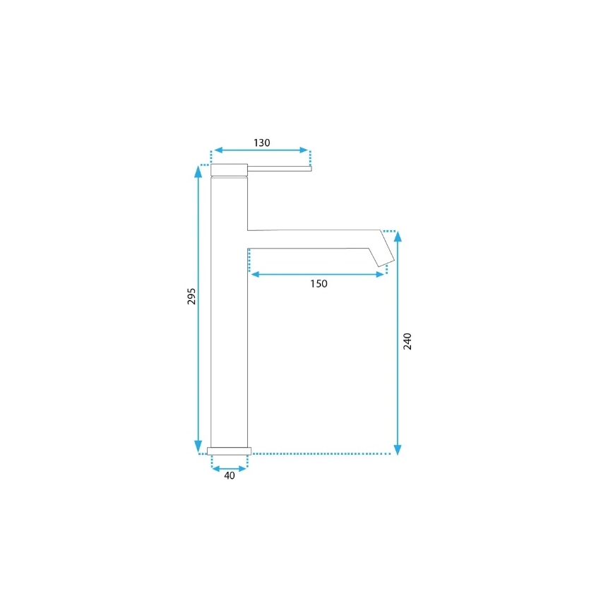 REA-B5320 - Umývadlová batéria FOSS 29,5 cm matná čierna