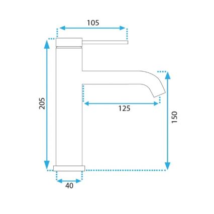 REA-B5323 - Umývadlová batéria CLIF 20,5 cm brúsené zlato