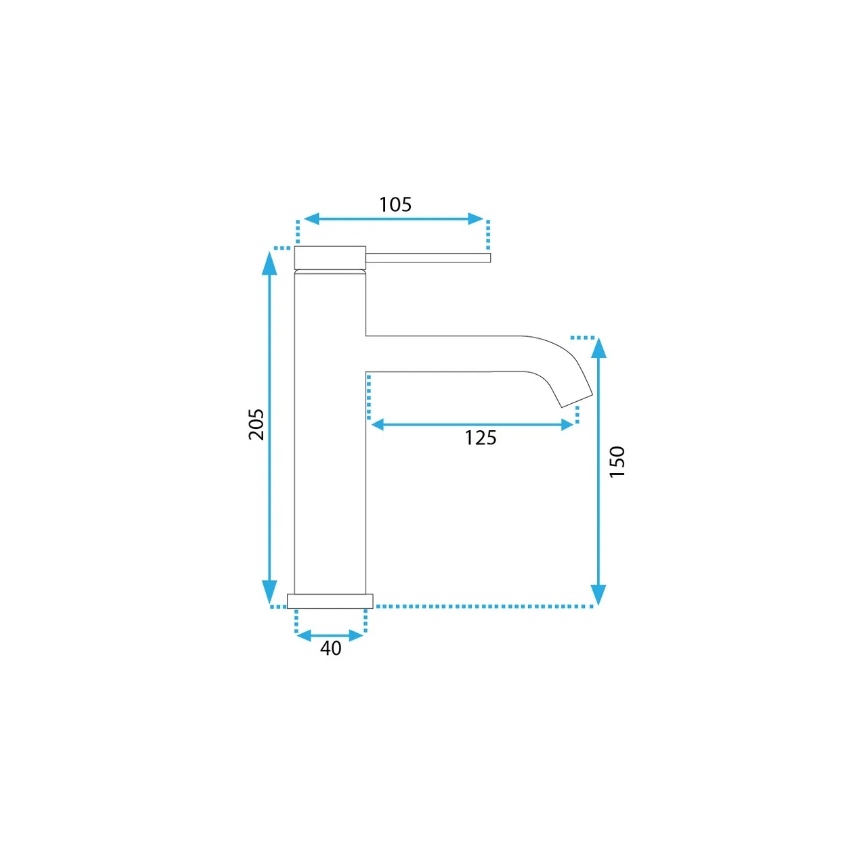 REA-B5323 - Umývadlová batéria CLIF 20,5 cm brúsené zlato