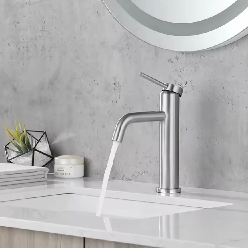 REA-B5324 - Umývadlová batéria CLIF 20,5 cm brúsená oceľ