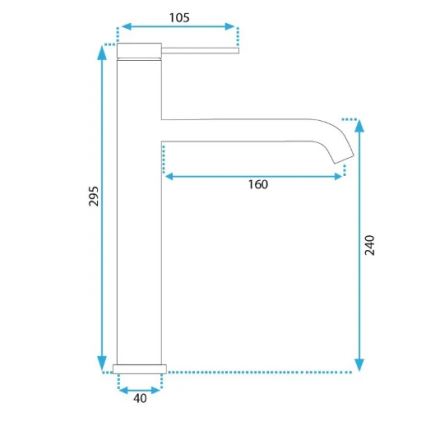 REA-B5330 - Umývadlová batéria CLIF 29,5 cm, nikel