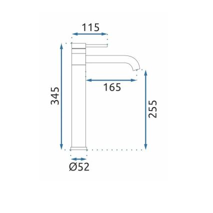 REA-B6100 - Umývadlová batéria LUNGIS 34,5 cm lesklý chróm