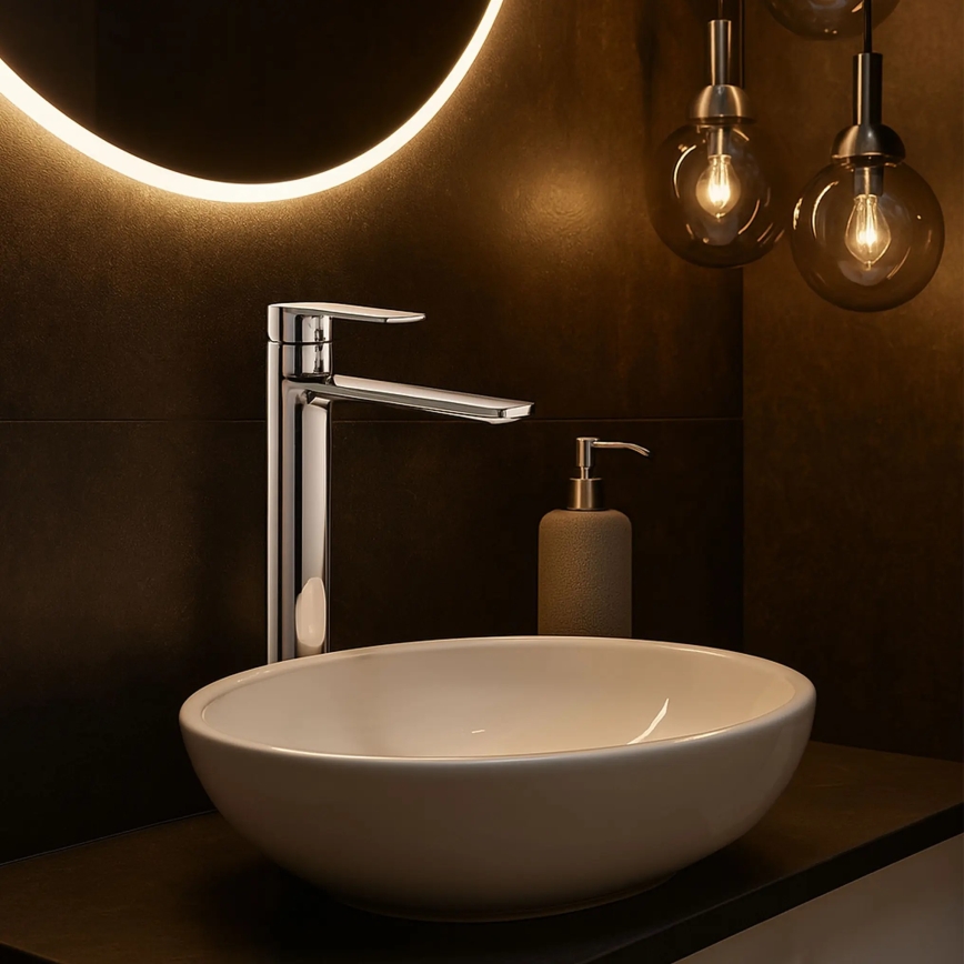 REA-B6203 - Umývadlová batéria STORM 29,5 cm lesklý chróm