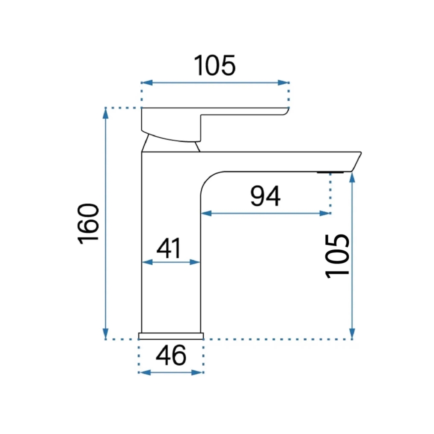 REA-B6410 - Umývadlová batéria ARGUS 16 cm brúsené zlato
