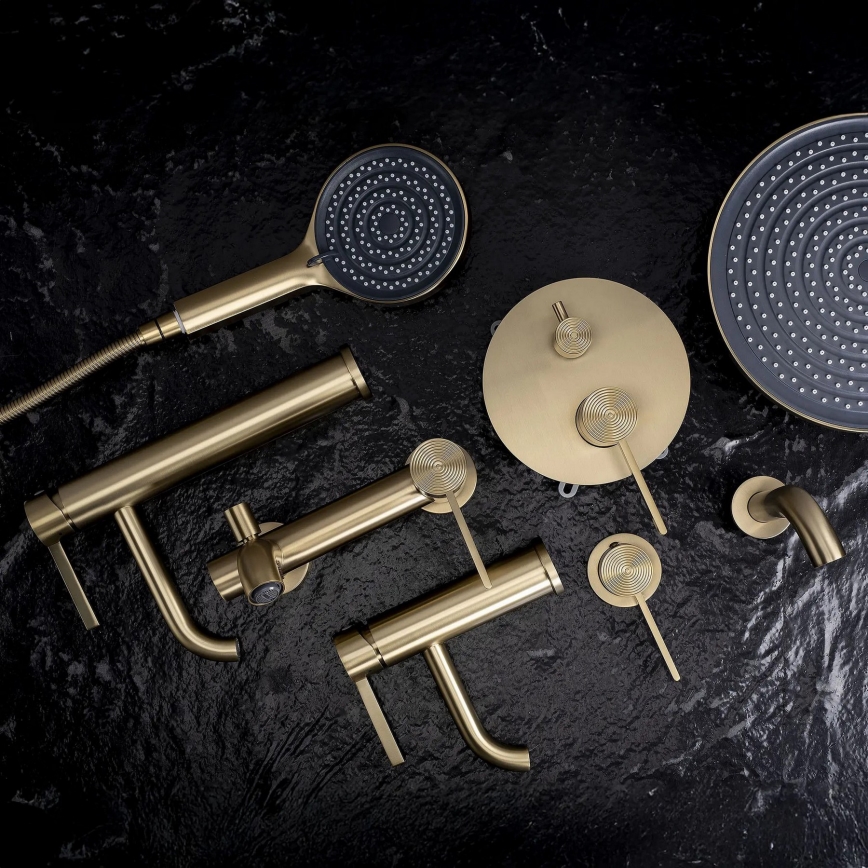 REA-B6445 - Vaňová súprava FOSTER v brúsenom zlate