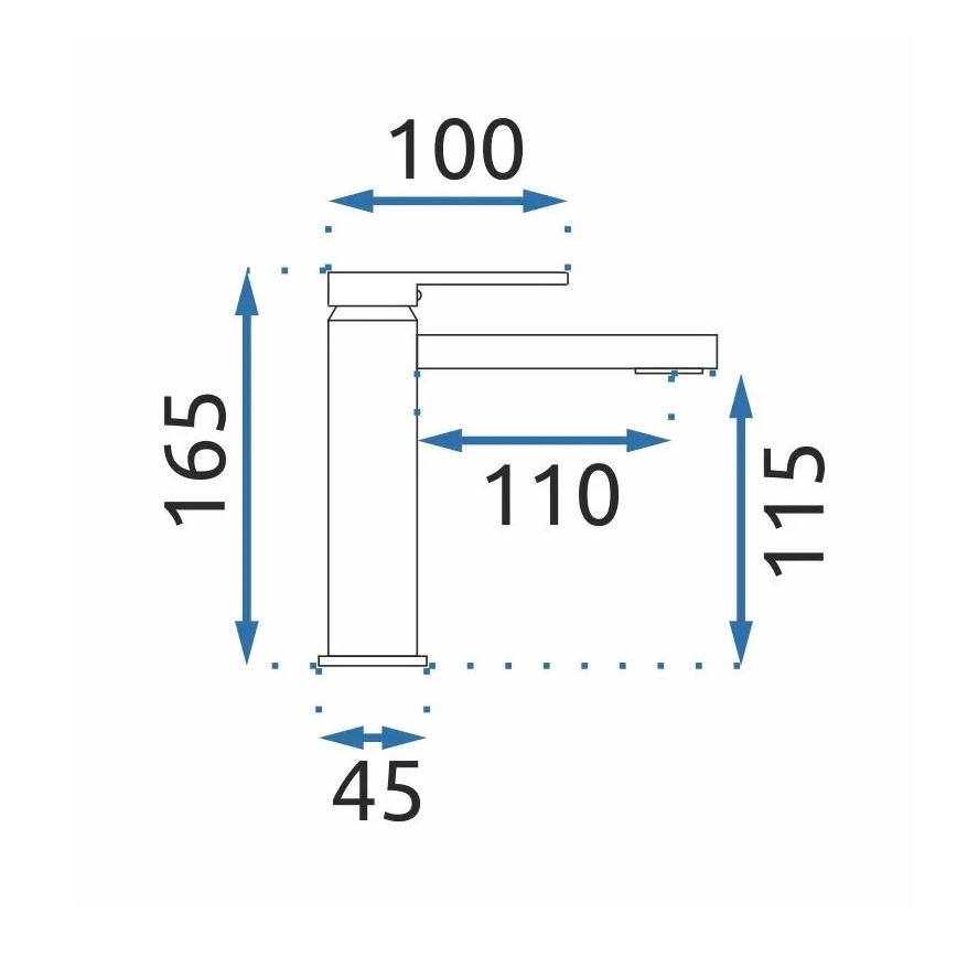 REA-B6555 - Umývadlová batéria VERSO 16,5 cm brúsené zlato