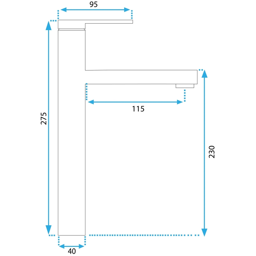 REA-B6562 - Umývadlová batéria PIXEL 27,5 cm lesklý chróm