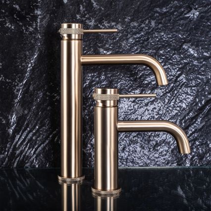 REA-B6950 - Umývadlová batéria LUNGO 16,5 cm, brúsené zlaté prevedenie