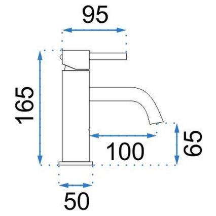 REA-B6950 - Umývadlová batéria LUNGO 16,5 cm, brúsené zlaté prevedenie