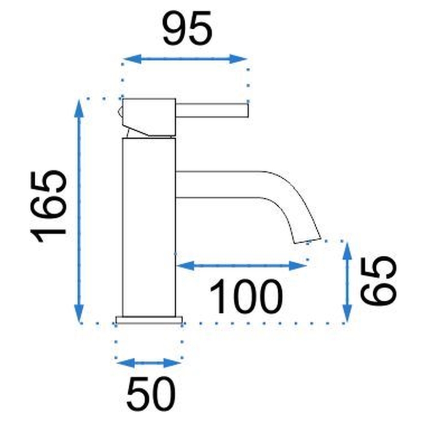 REA-B6950 - Umývadlová batéria LUNGO 16,5 cm, brúsené zlaté prevedenie