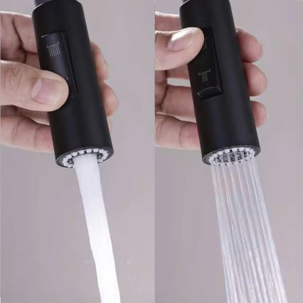 REA-B7564 - Drezová batéria s výsuvnou sprškou a filtráciou ECO FRESH 37,5 cm matná čierna