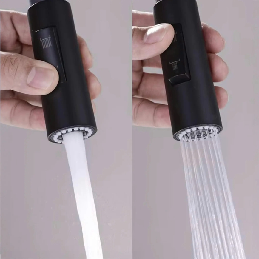 REA-B7564 - Drezová batéria s výsuvnou sprškou a filtráciou ECO FRESH 37,5 cm matná čierna