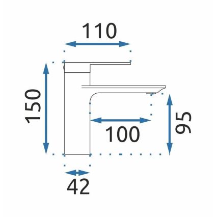 REA-B7960 - Umývadlová batéria STORM 15 cm brúsená zlatá