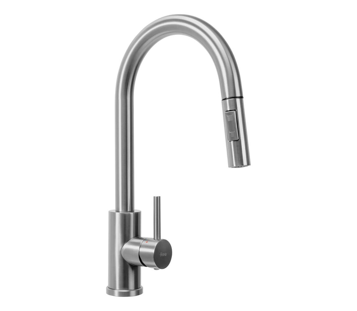 REA-B9146 - Drezová batéria s výsuvnou sprškou FRESH 39,5 cm nikel REA-B9146