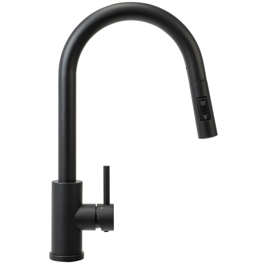 REA-B9147 - Drezová batéria s vysúvacou sprškou FRESH 39,5 cm matná čierna