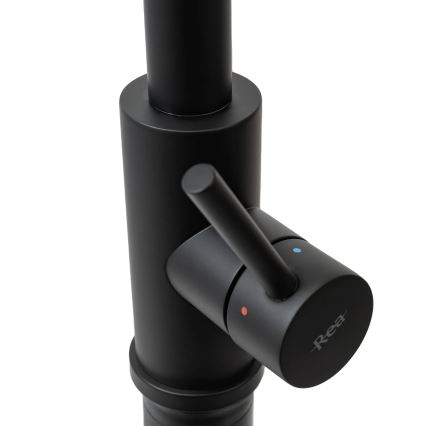 REA-B9147 - Drezová batéria s vysúvacou sprškou FRESH 39,5 cm matná čierna