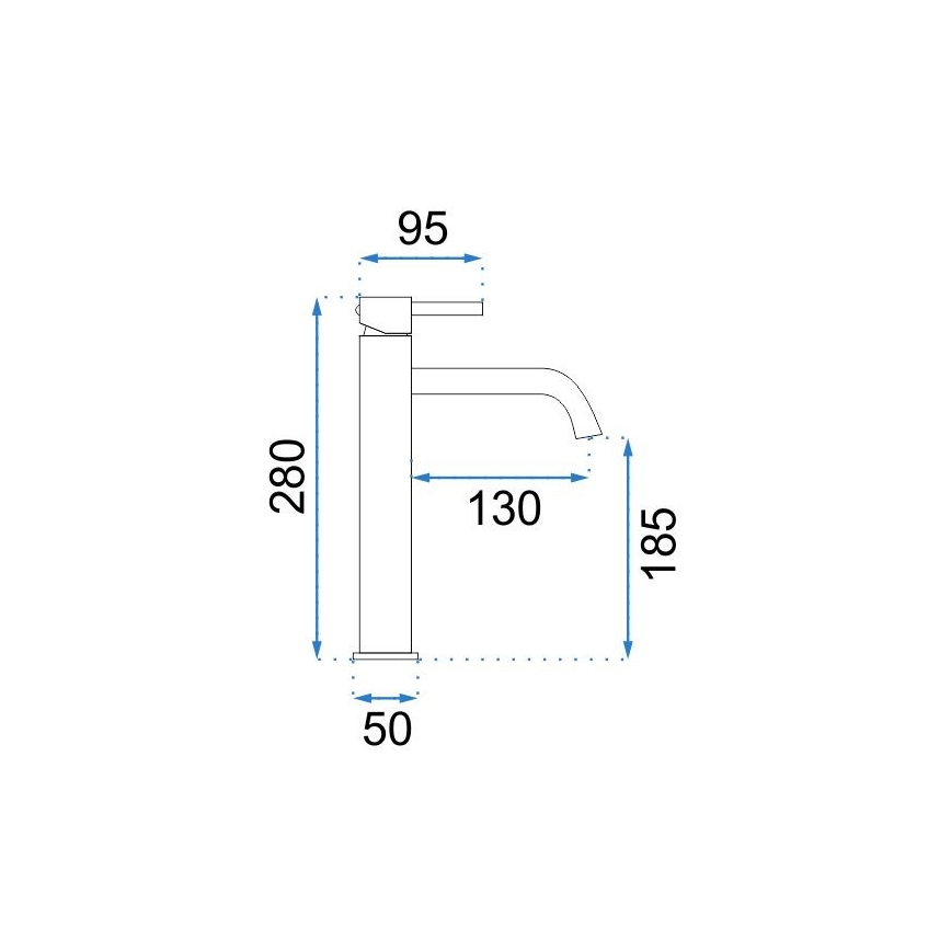REA-B9409 - Umývadlová batéria LUNGO 28 cm zlatá