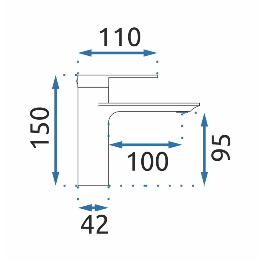 REA-B9981 - Umývadlová batéria STORM 15 cm zlatá