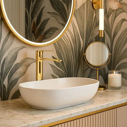 REA-B9983 - Umývadlová batéria STORM 29,5 cm zlatá