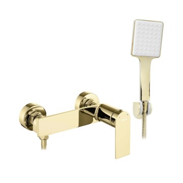 REA-B9984 - Elegantná zlatá sprchová súprava STORM s batériou