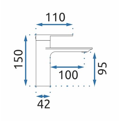 REA-B9986 - Umývadlová batéria STORM 15 cm matná čierna