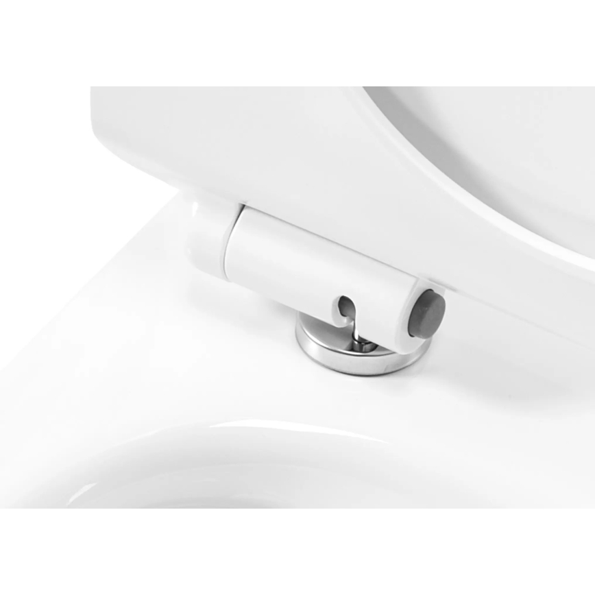 REA-C1400 - Závesné WC s toaletným sedátkom CARTER RIMLESS keramika/biela