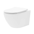 REA-C2760 - Závesné WC s toaletným sedadlom CARLO FLAT MINI RIMLESS keramika/lesklá biela
