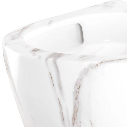 REA-C6390 - Závesné WC s WC sedátkom CARTER TORNADO RIMLESS, keramika/imitácia kameňa