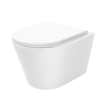 REA-C6800 - Závesné WC s WC sedátkom TITO TORNADO RIMLESS keramika/biela