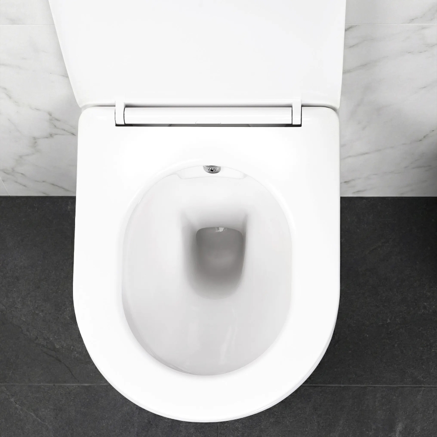 REA-C9701 - Závesné WC CARLO LUX s bidetovou sprchou a sedátkom, keramika/biela