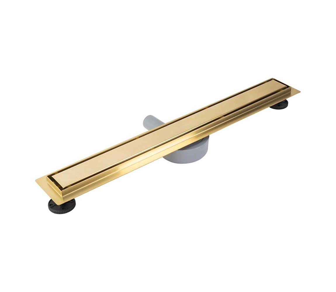 REA-G2703 - Odtokový žľab NEOX PRO 80 cm nerezová oceľ / brúsené zlato REA-G2703