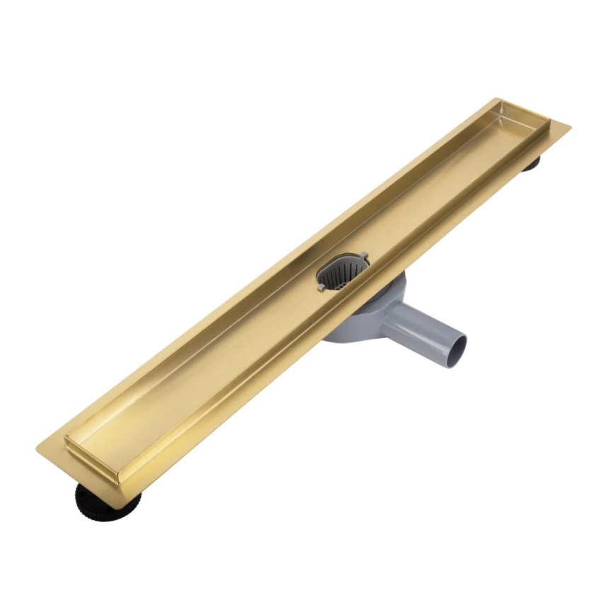 REA-G2704 - Odtokový žľab NEOX PRO 90 cm nerezová oceľ/brúsené zlato