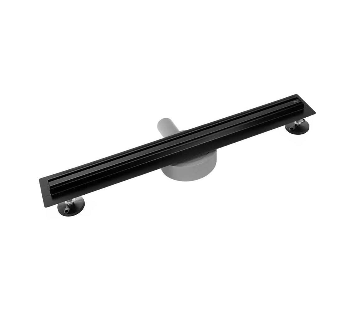 REA-G2710 - Odtokový žľab NEOX SLIM 80 cm nerezová oceľ/čierna REA-G2710